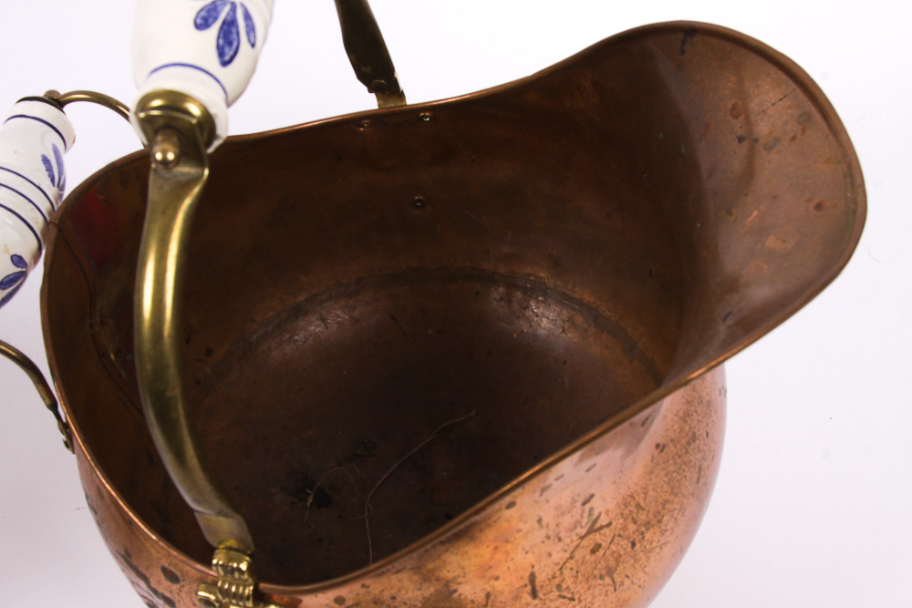 Pair of Copper Coal Scuttles