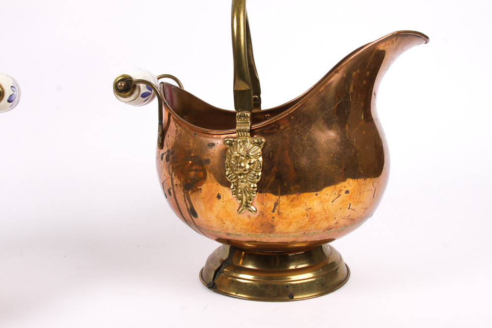 Pair of Copper Coal Scuttles