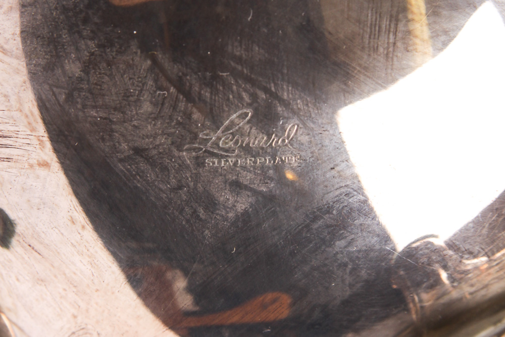 Vintage Leonard Silver Plate Coffee and Tea Service