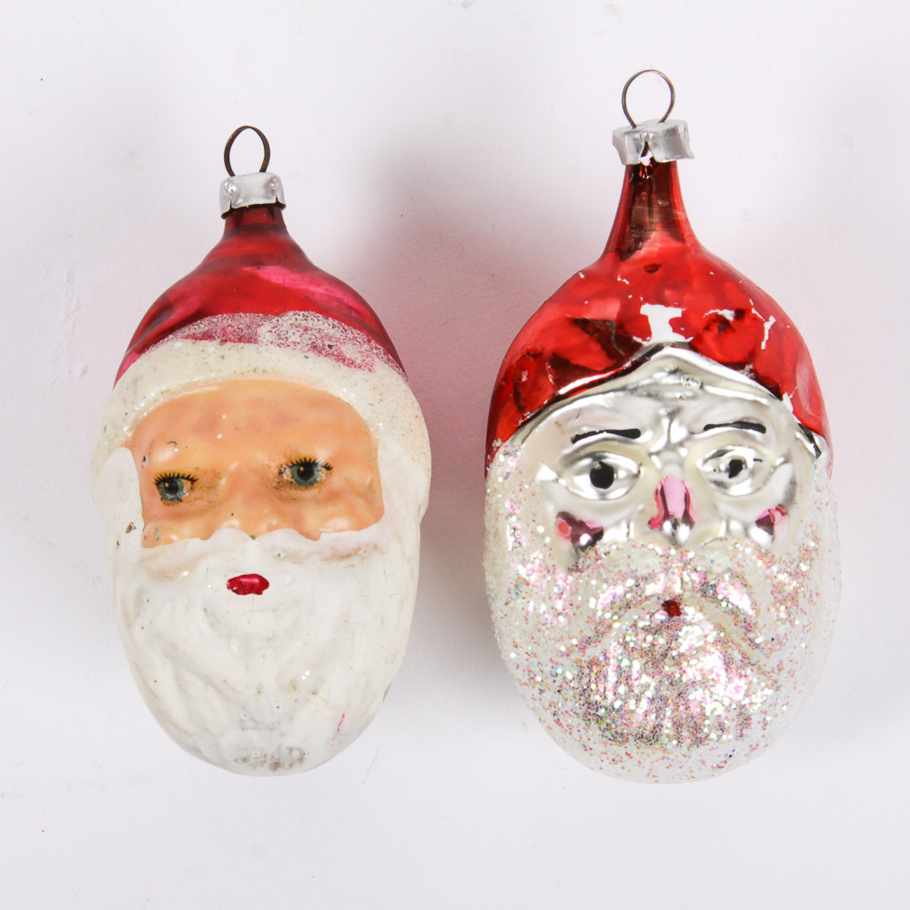Vintage Santa Ornaments