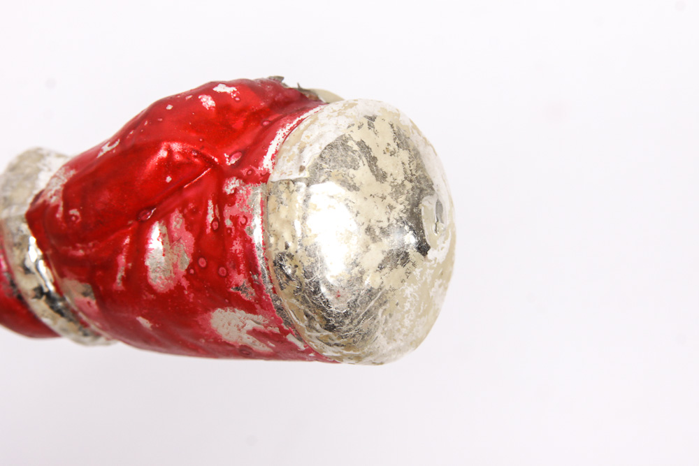 Vintage Hand-Blown Glass Santa Claus Ornament