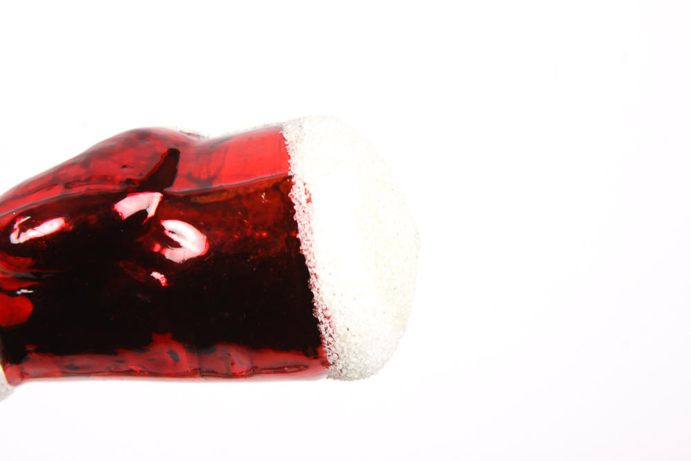 Vintage Blown Glass Santa Ornaments