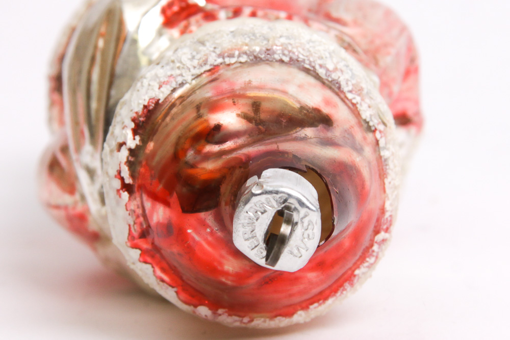 Vintage Blown Glass Santa Ornaments