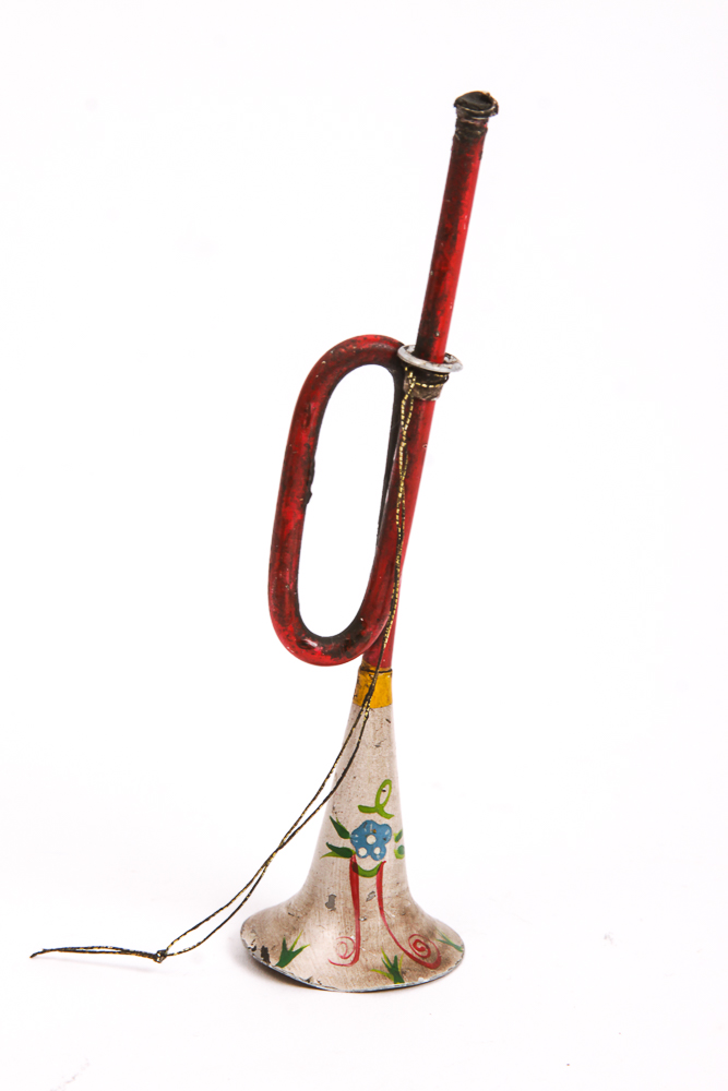 Vintage Glass Horn Ornaments