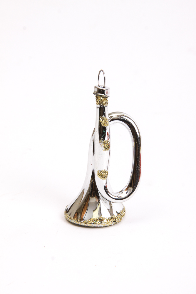 Vintage Glass Horn Ornaments