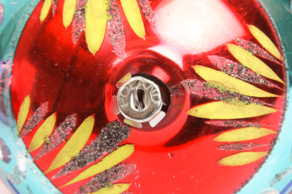 Vintage Polish Painted Glass Ornaments