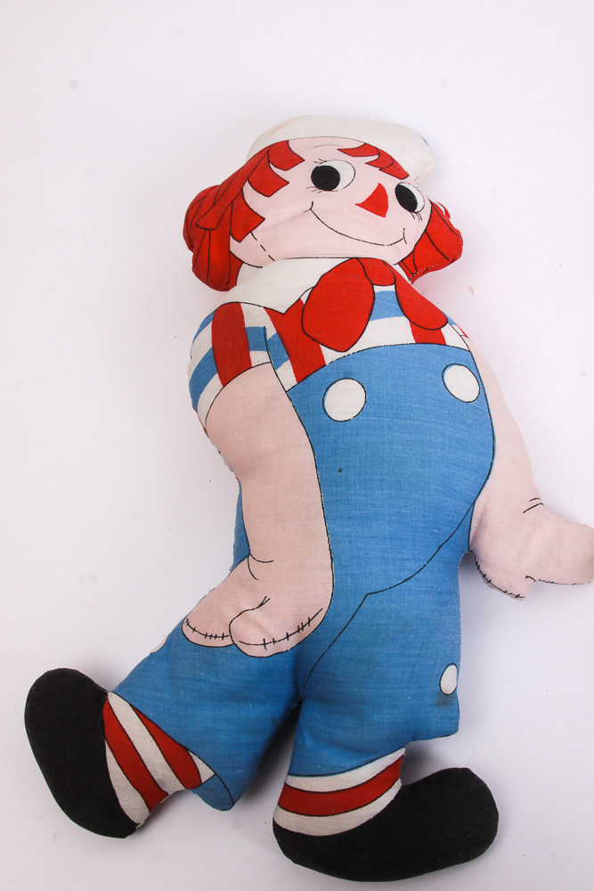 Vintage "Raggedy Ann" and "Andy" Dolls Including Bobbs-Merrill Co.