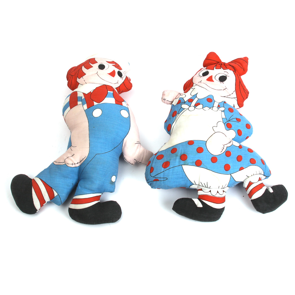 Vintage "Raggedy Ann" and "Andy" Dolls Including Bobbs-Merrill Co.