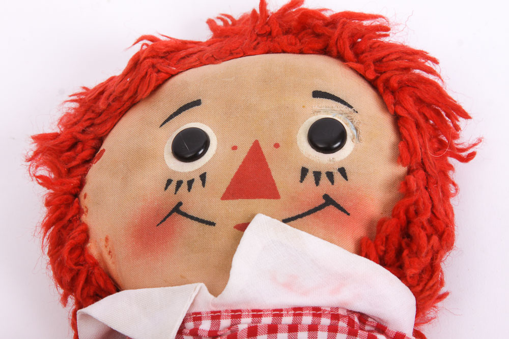 Vintage "Raggedy Ann" and "Andy" Dolls Including Bobbs-Merrill Co.