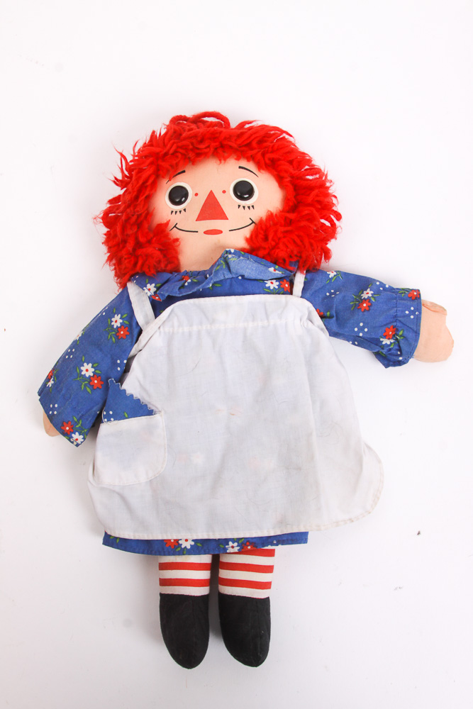 Vintage "Raggedy Ann" and "Andy" Dolls Including Bobbs-Merrill Co.