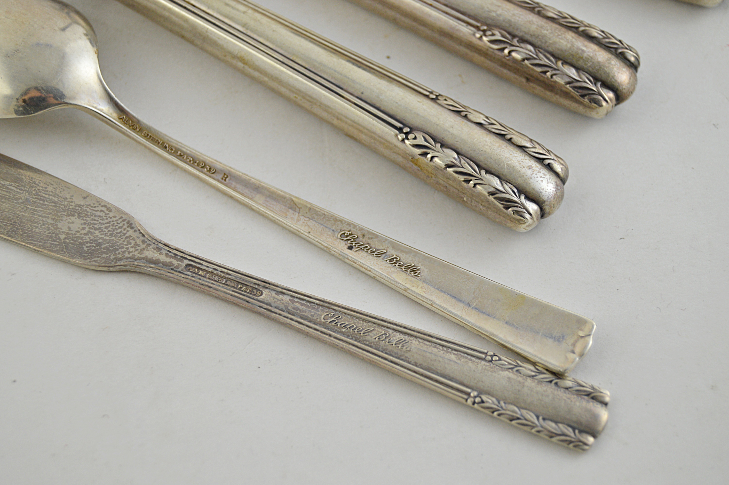 Alvin Sterling Silver Flatware, Bell, Napkin Rings