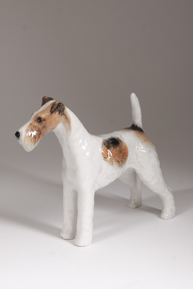 Vintage Beswick "Talavera Romulus" Wire Fox Terrier Figurine