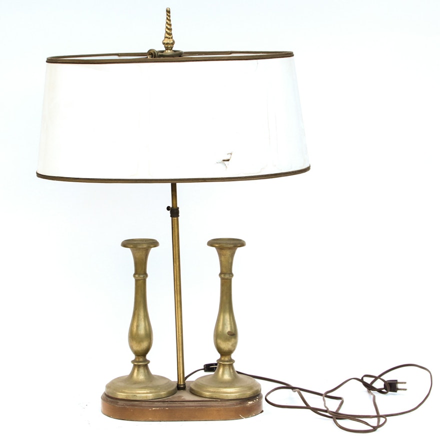 Vintage Brass Vasiform Table Lamp