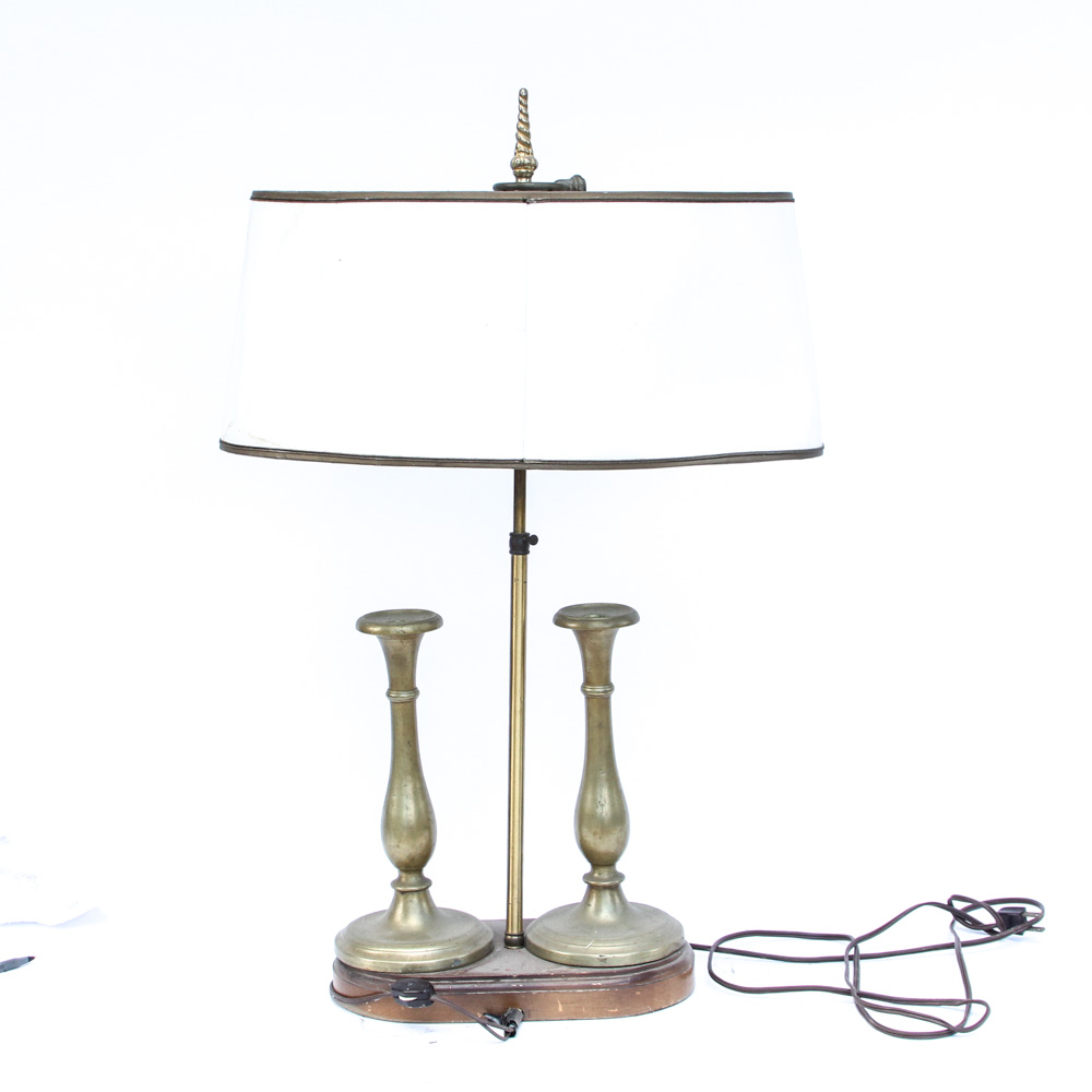 Vintage Brass Vasiform Table Lamp
