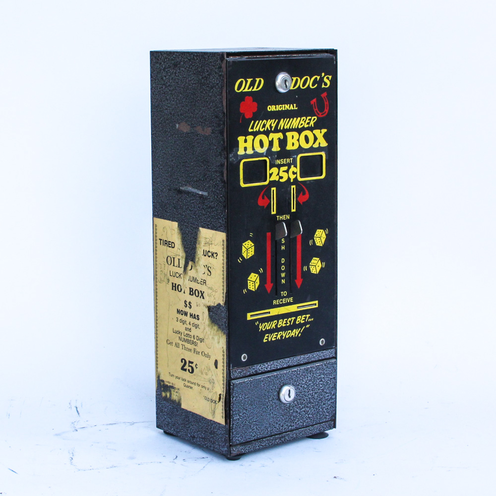 1980s Coin Operated "Old Doc's Original Lucky Number Hot Box" Machine