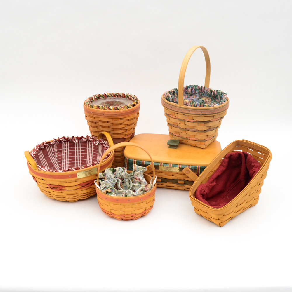 Longaberger Basket Assortment Including Christmas Collection