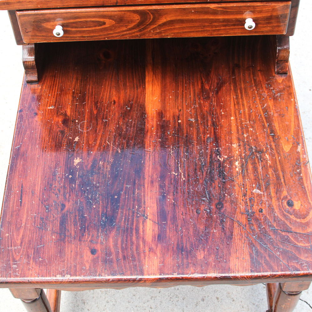 Vintage Pine Step Back End Table