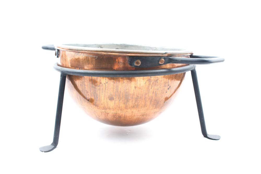 D. Picking & Co. Copper Candy Kettle on Stand