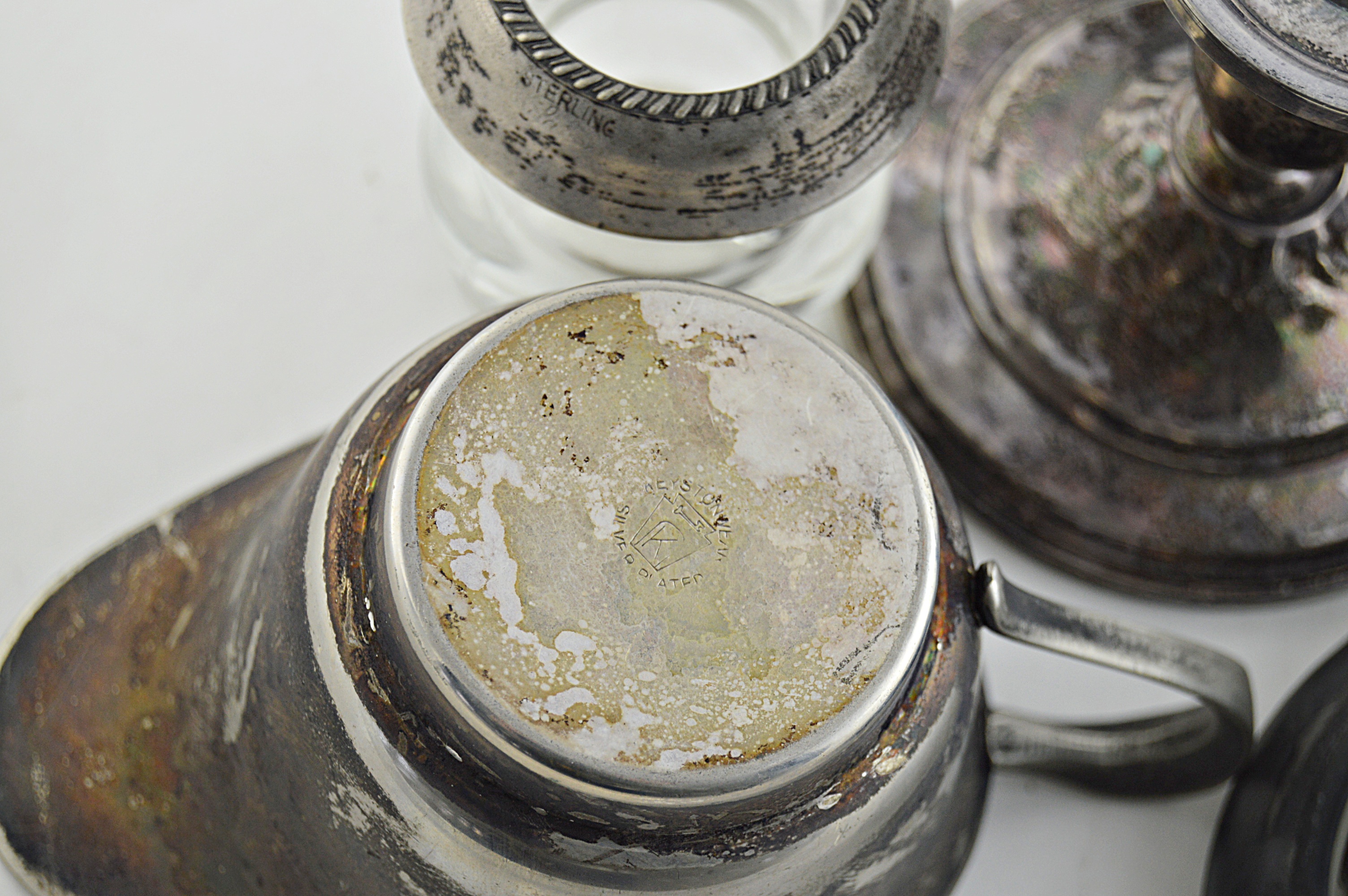 Sterling Silver Candleholders, Coasters, Snuffer