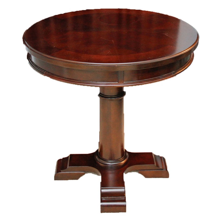 Wooden Pedestal Side Table