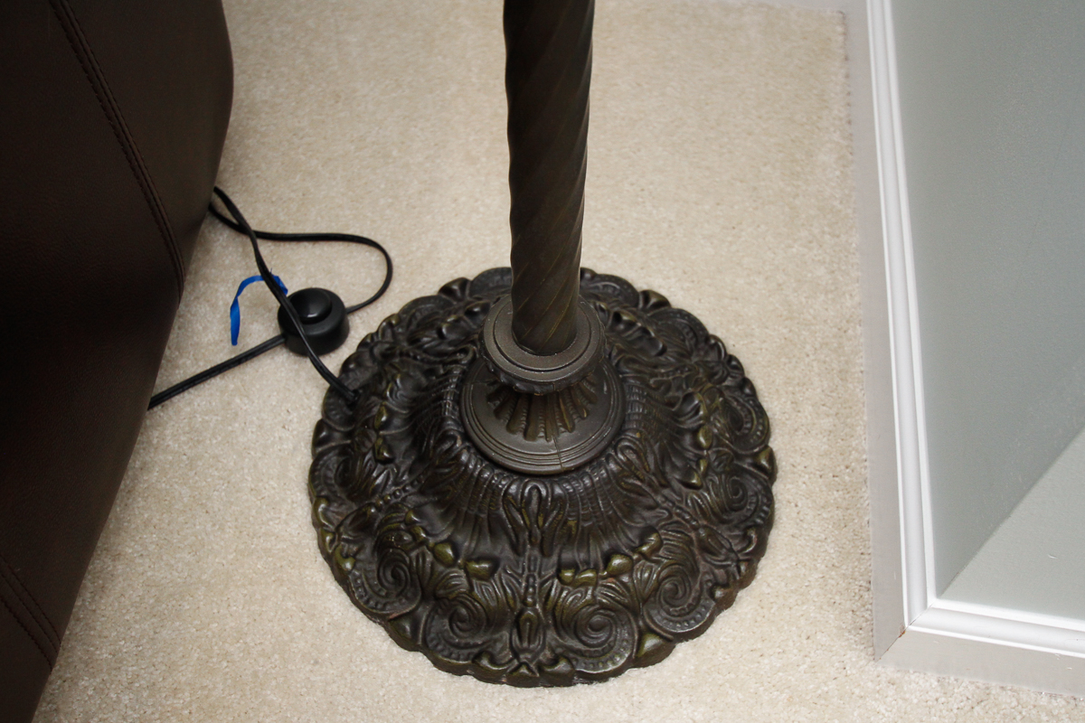 Torchiere Stained Glass Floor Lamp