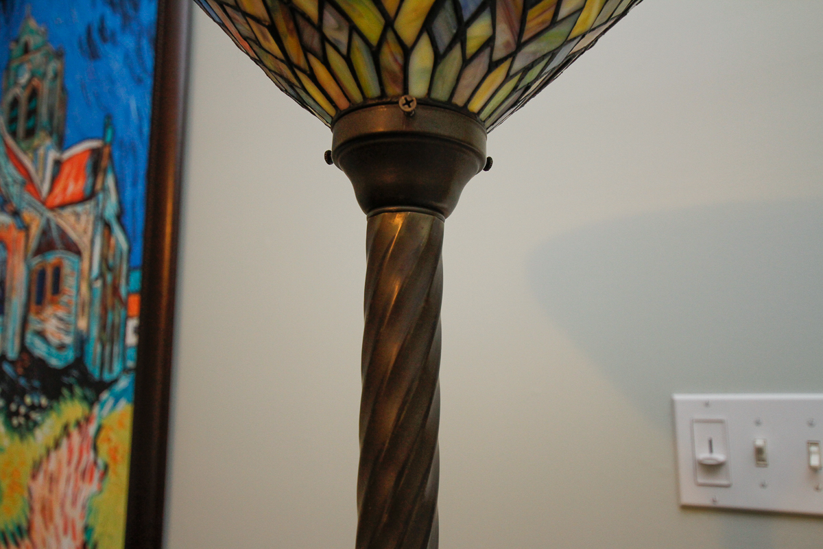 Torchiere Stained Glass Floor Lamp