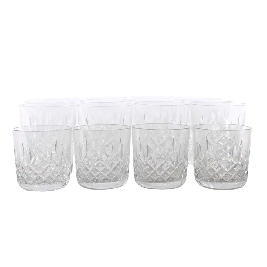 Waterford Crystal "Lismore" Old Fashioned and Double Old Fashioned Glasses