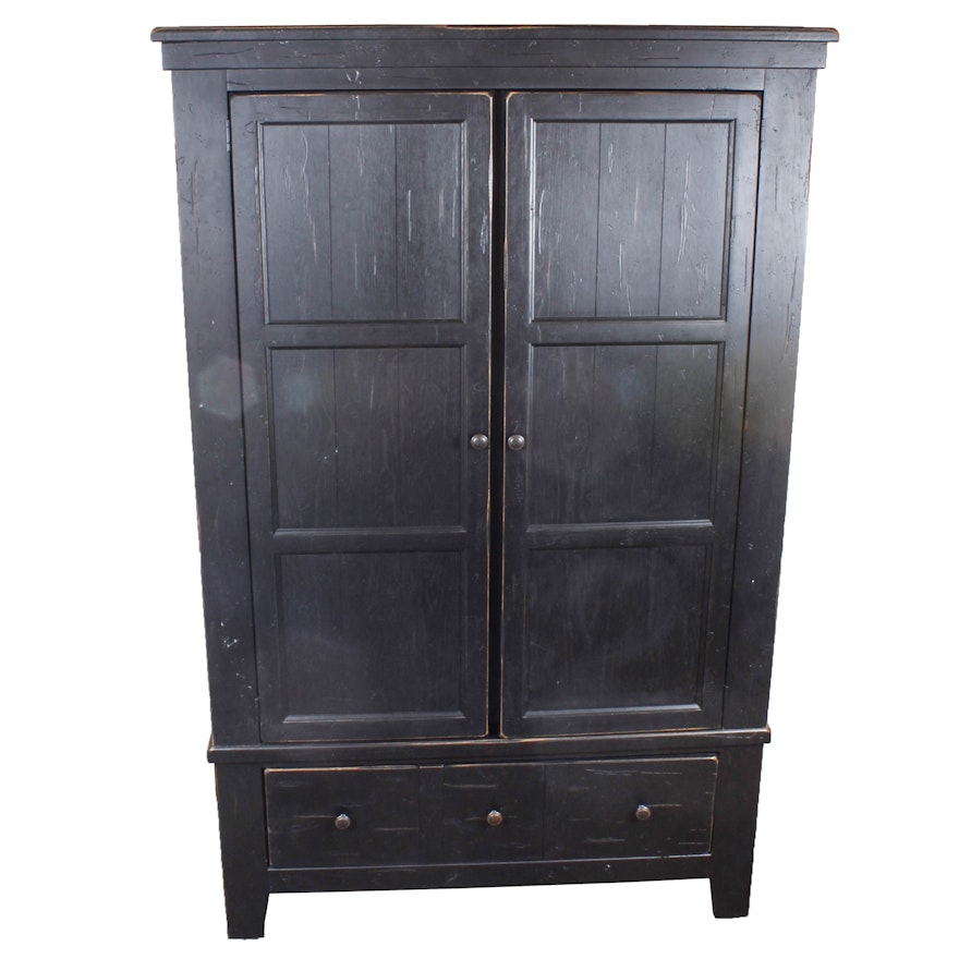 Broyhill "Attic Heirlooms" Distressed Wood Armoire