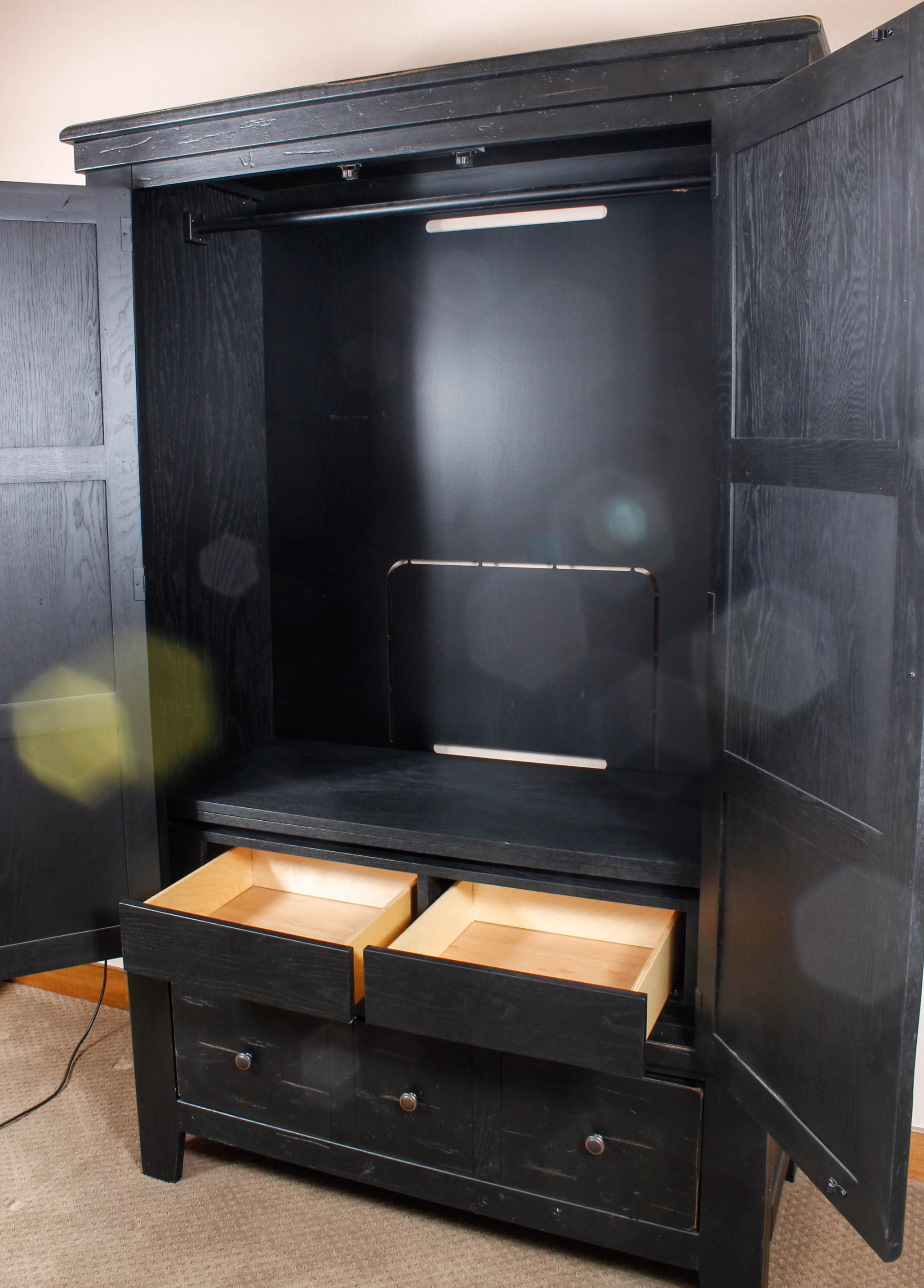 Broyhill "Attic Heirlooms" Distressed Wood Armoire