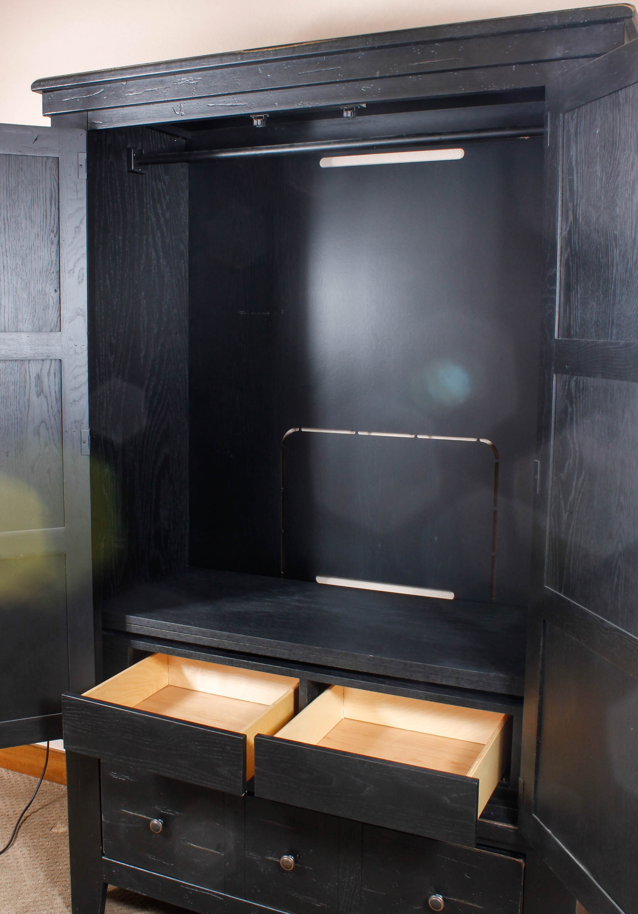 Broyhill "Attic Heirlooms" Distressed Wood Armoire