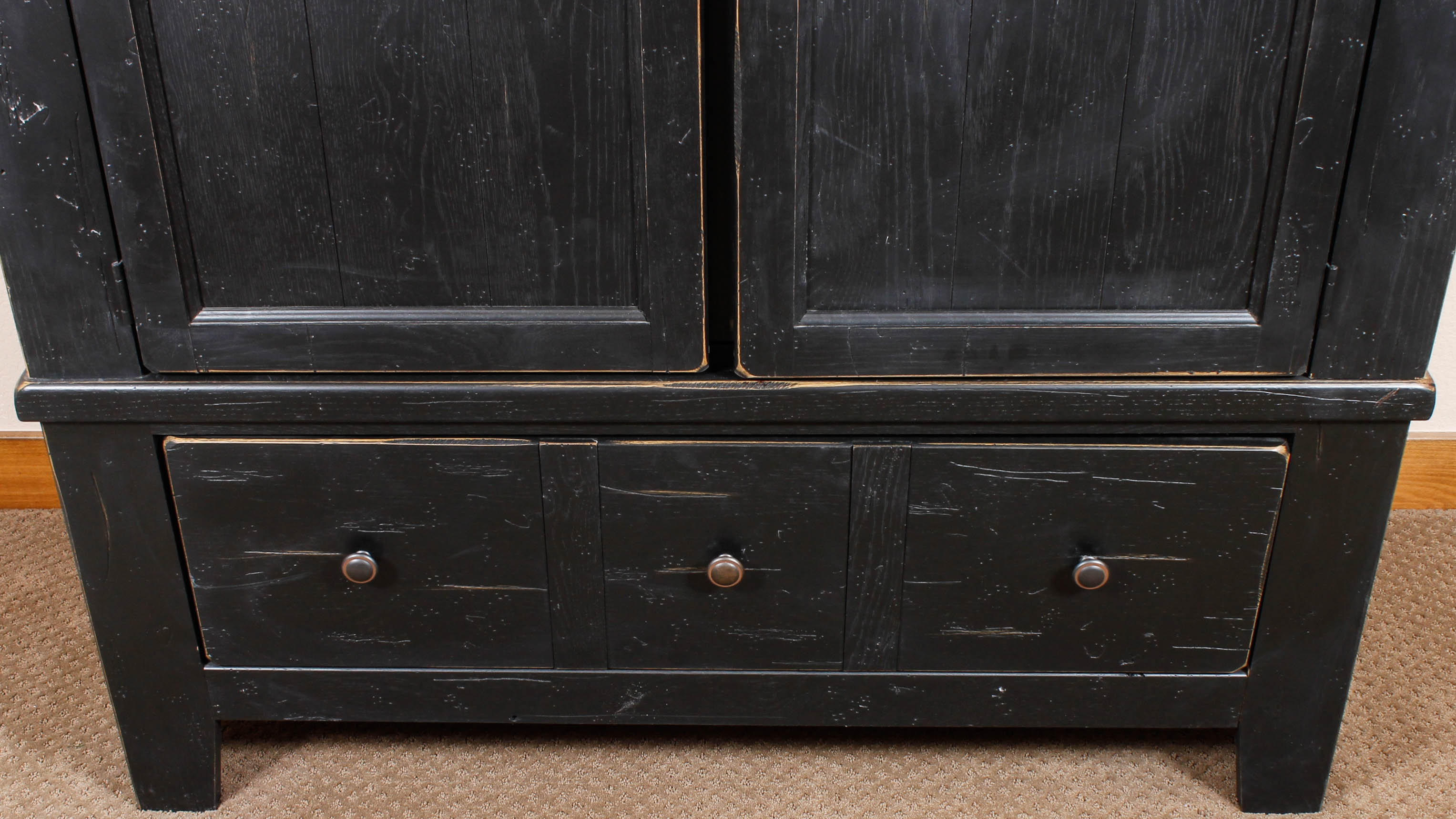 Broyhill "Attic Heirlooms" Distressed Wood Armoire