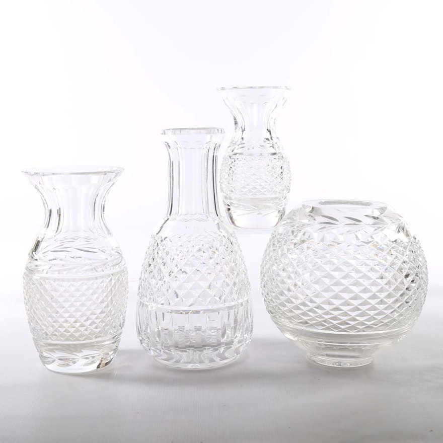 Waterford Crystal Vases with a Carafe