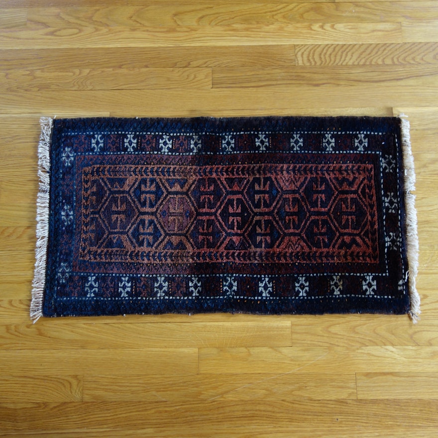 Hand-Knotted Baluchi Wool Rug