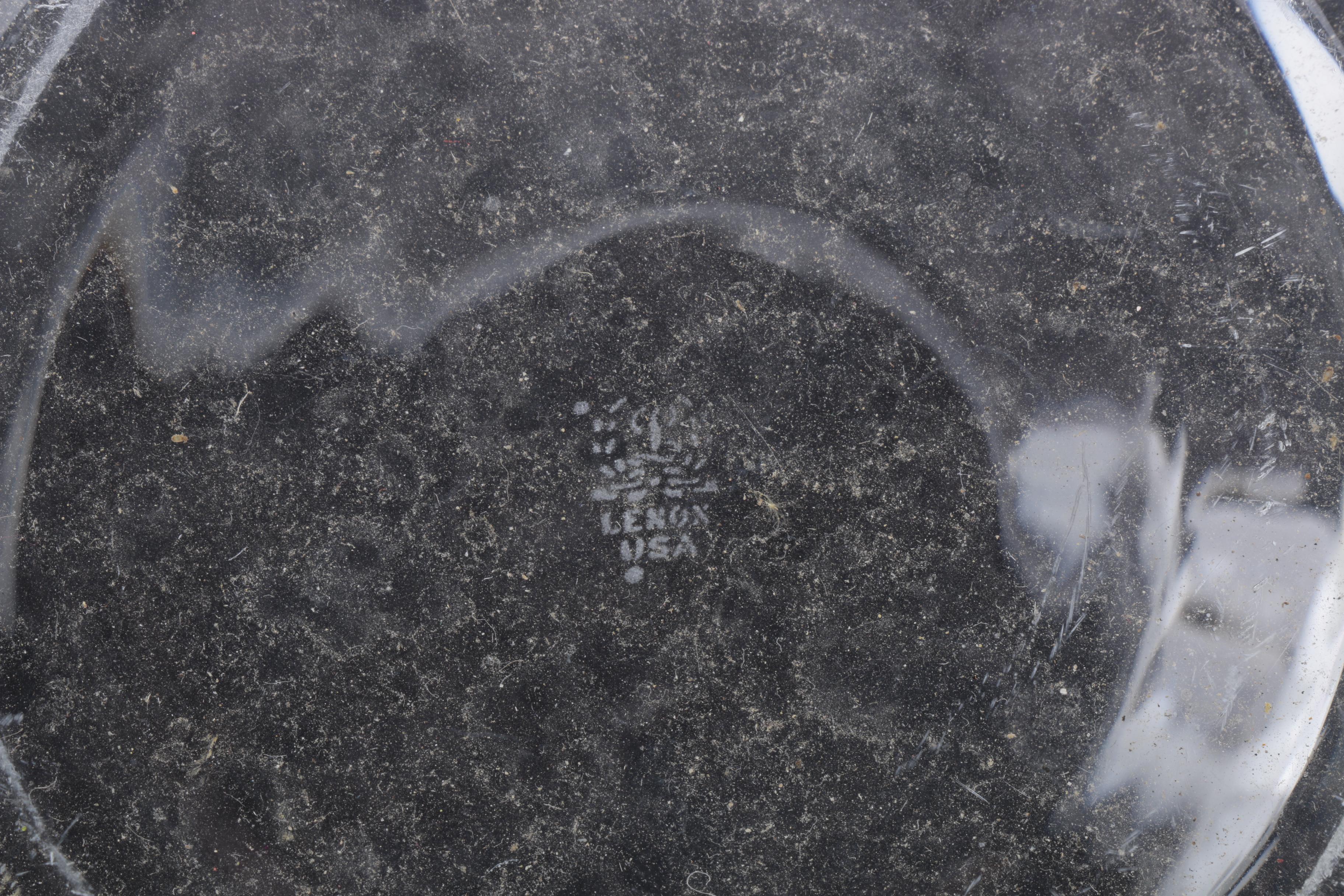 Lenox Crystal Bowl and a Shannon Crystal Dolphin Candle Holder