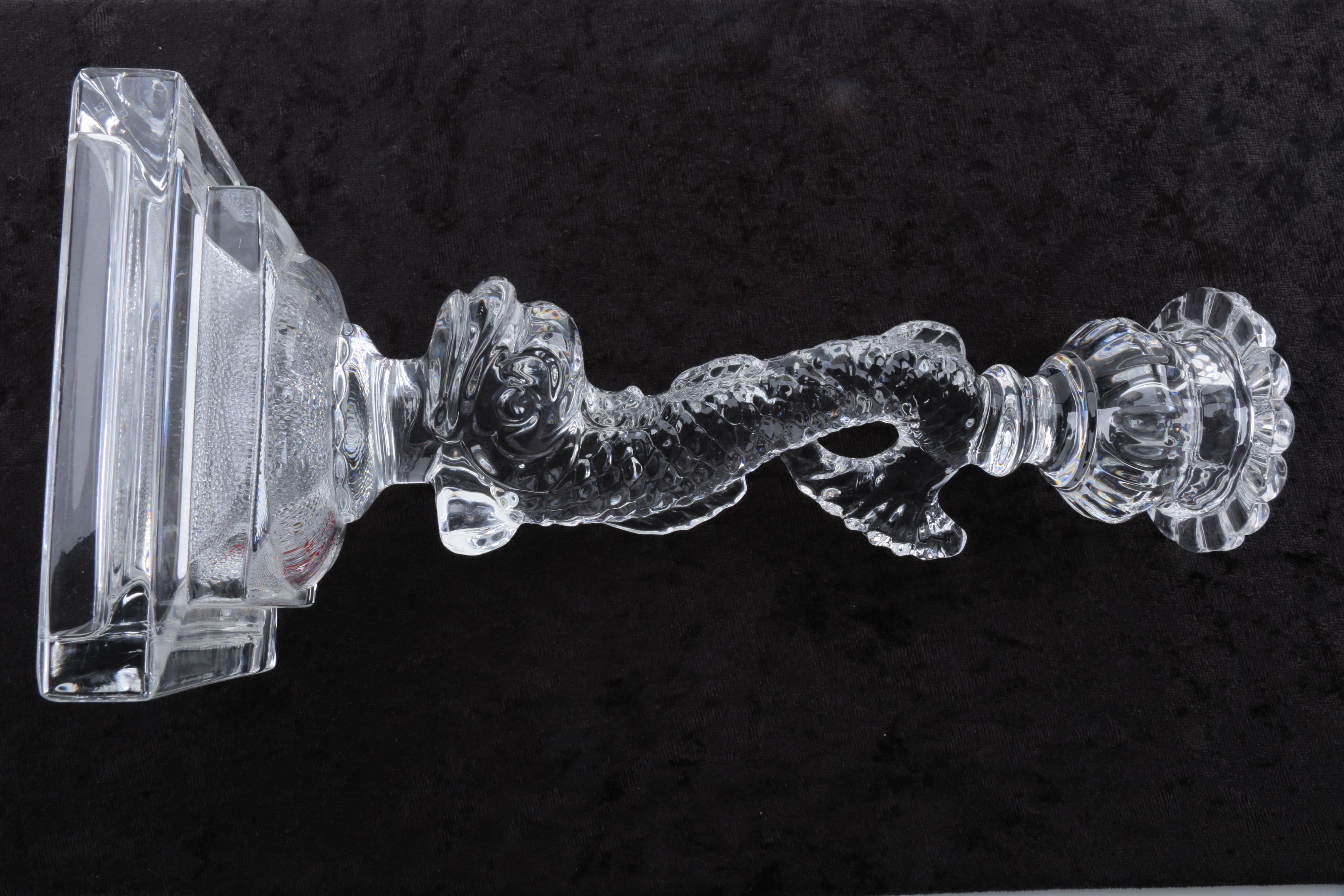 Lenox Crystal Bowl and a Shannon Crystal Dolphin Candle Holder