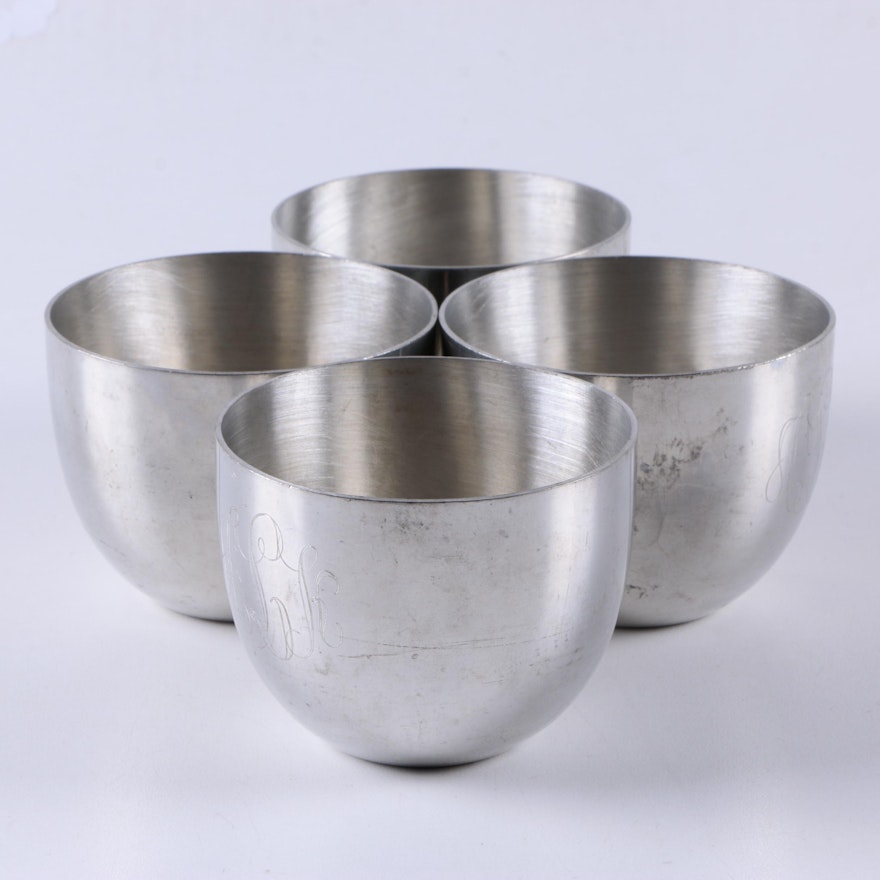 Kirk Set of Stieff "Jefferson Cup" Pewter Cups