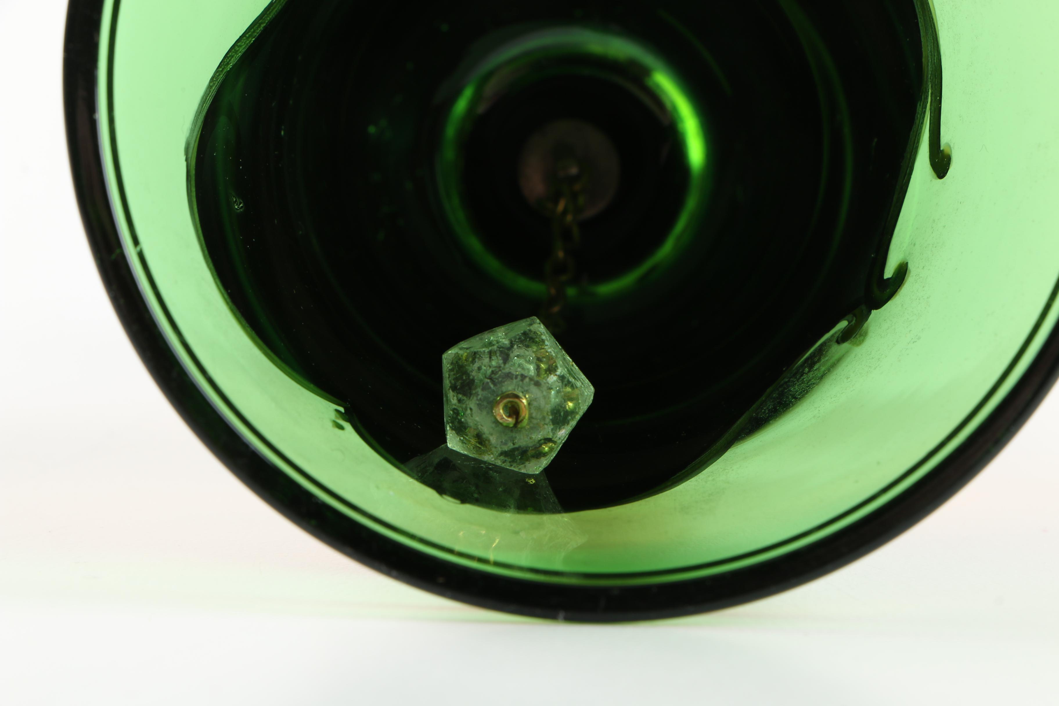 Bohemian Cased Cut to Clear Glass Bowl and Bell