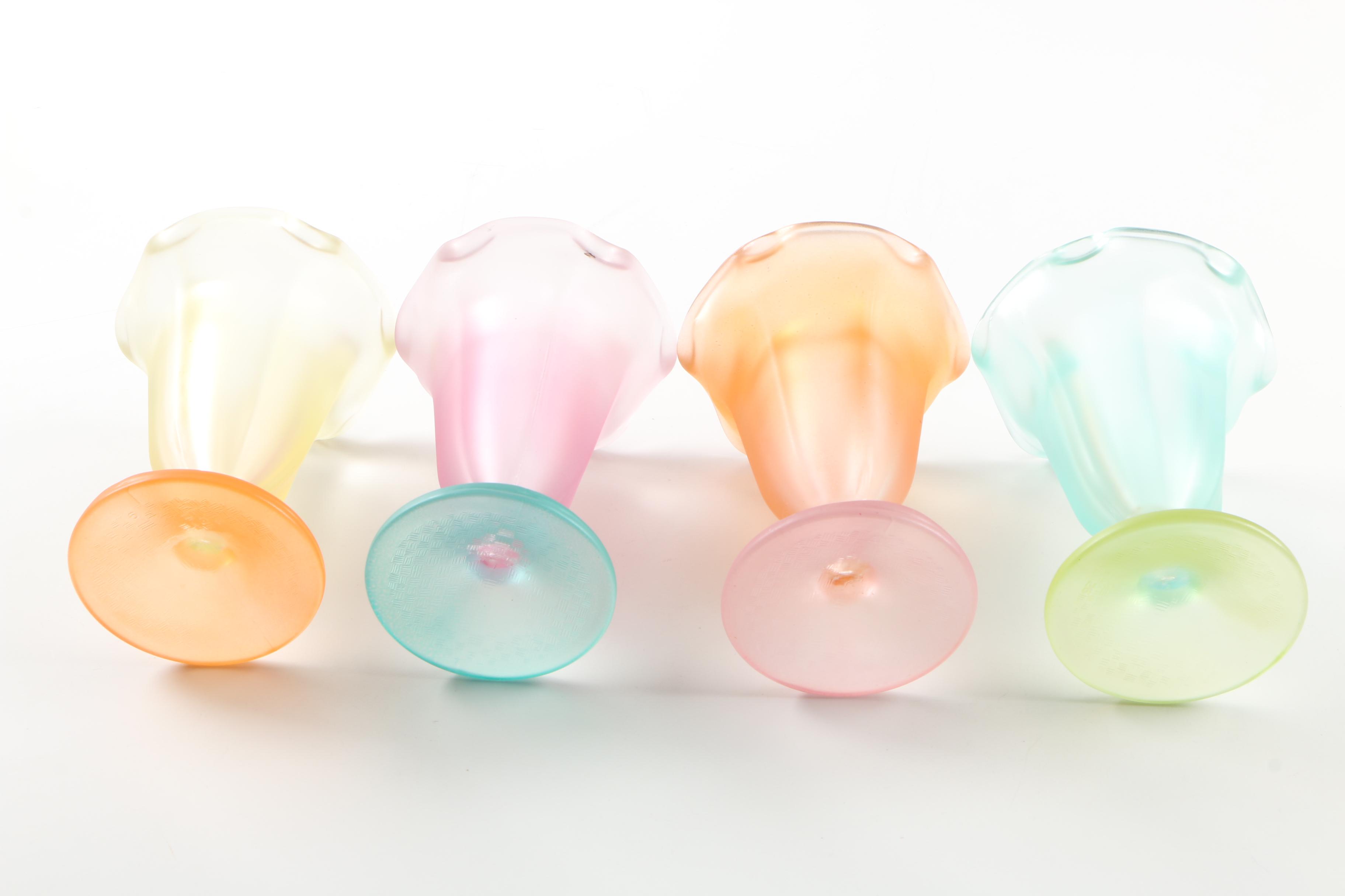 Libbey Colorful Frosted Glass Parfait Cups