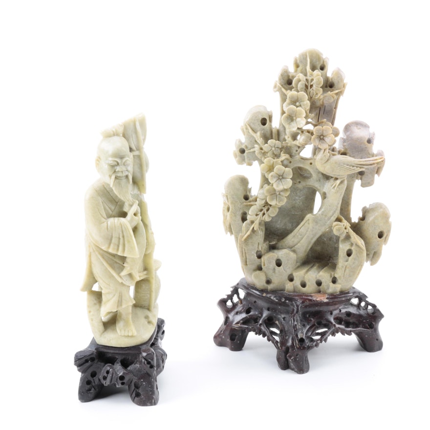 Chinese Carved Soapstone Statuettes