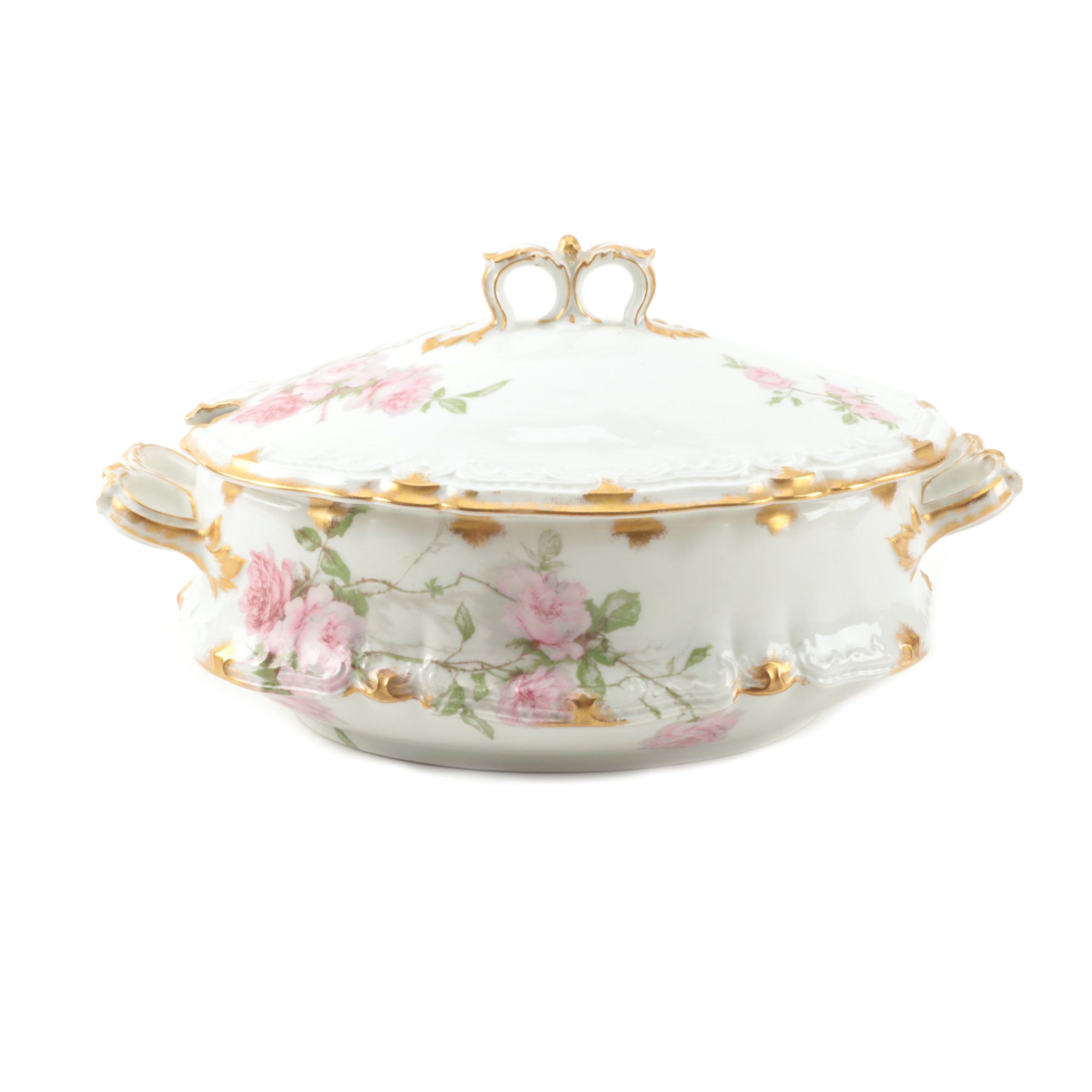 Antique Floral Haviland Limoges Soup Tureen
