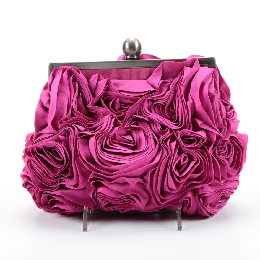 Boden Fuchsia Fabulous Flower Clutch