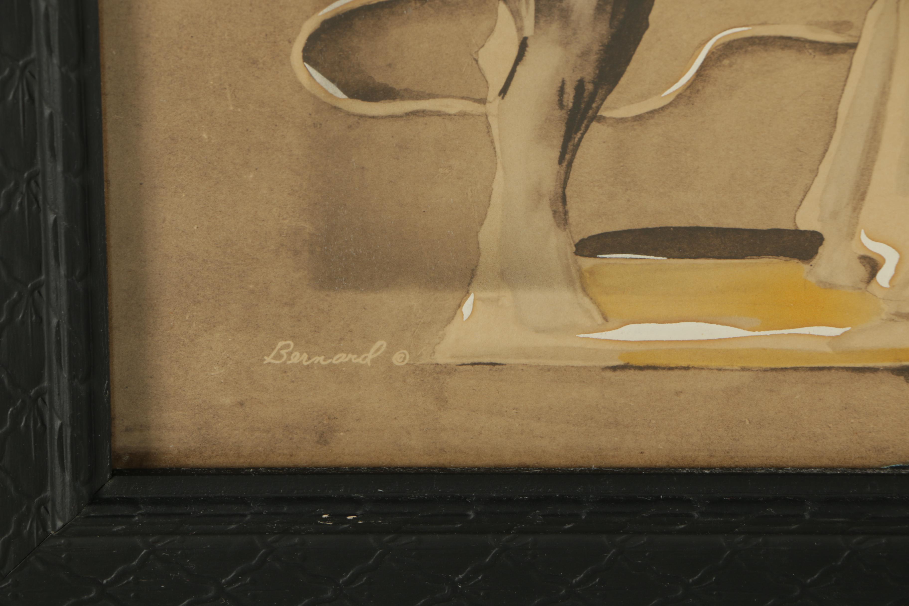 Vintage Bernard Picture Company Seriolithograph of Still Life