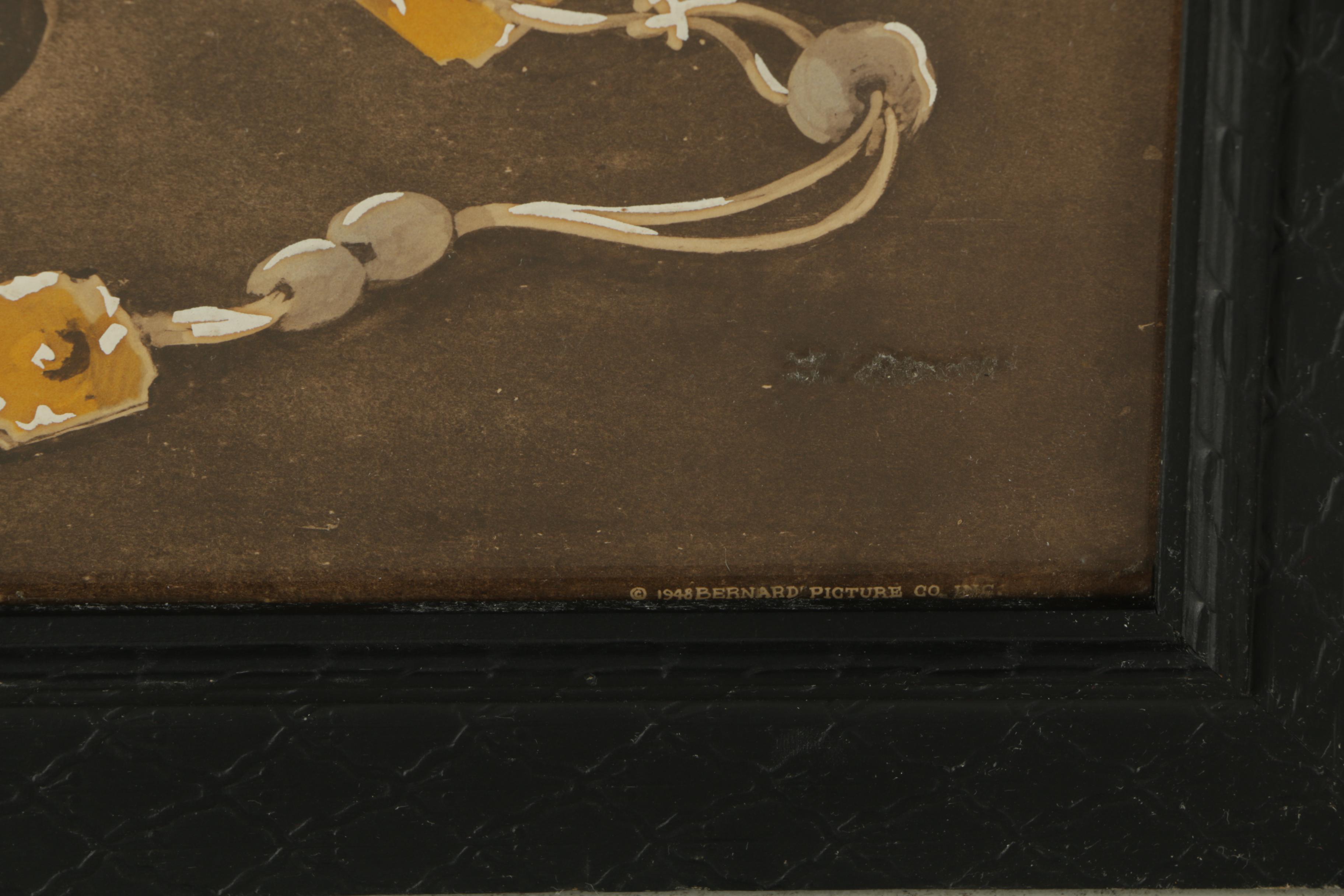 Vintage Bernard Picture Company Seriolithograph of Still Life