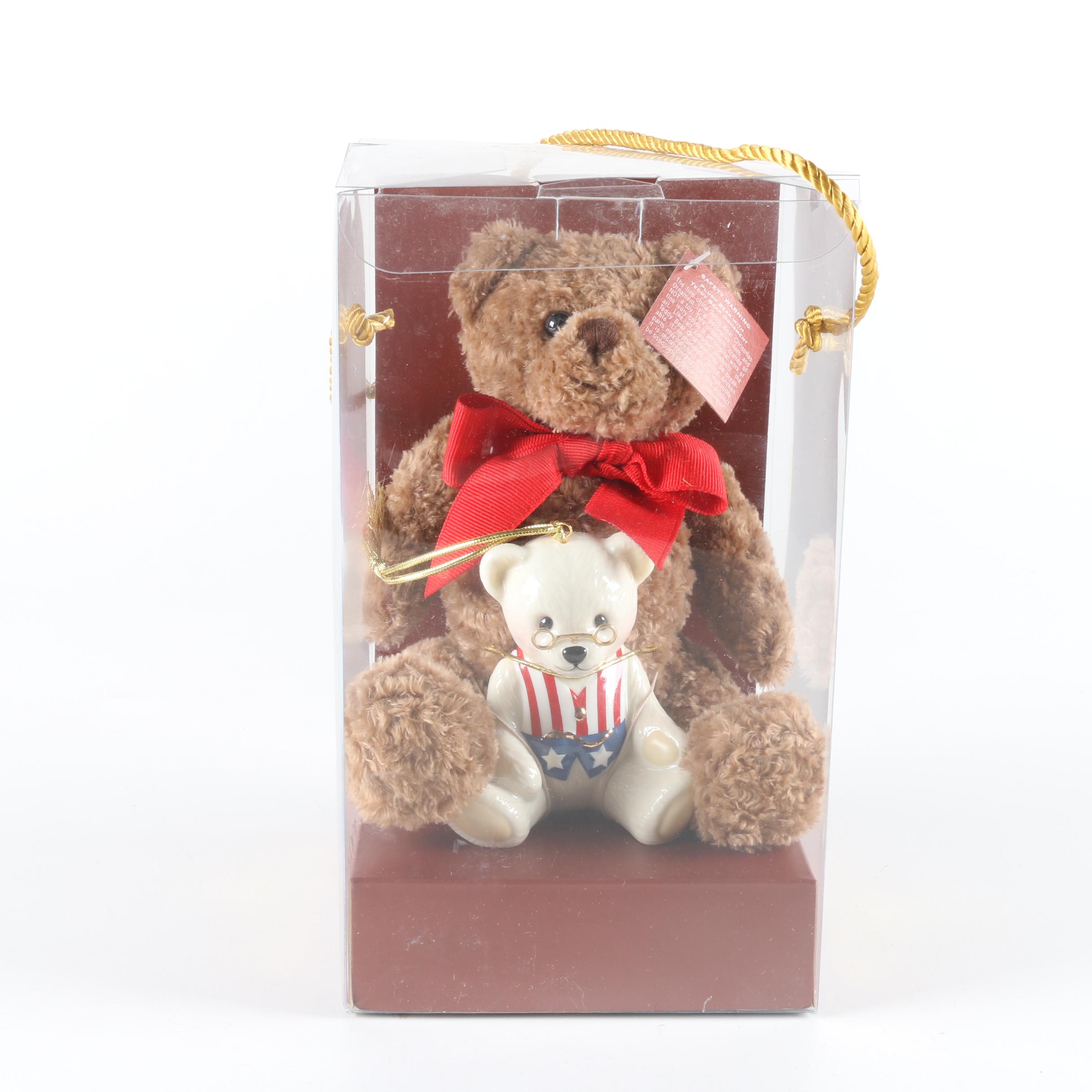 Lenox 100th Anniversary Plush Teddy Bear with Ornament