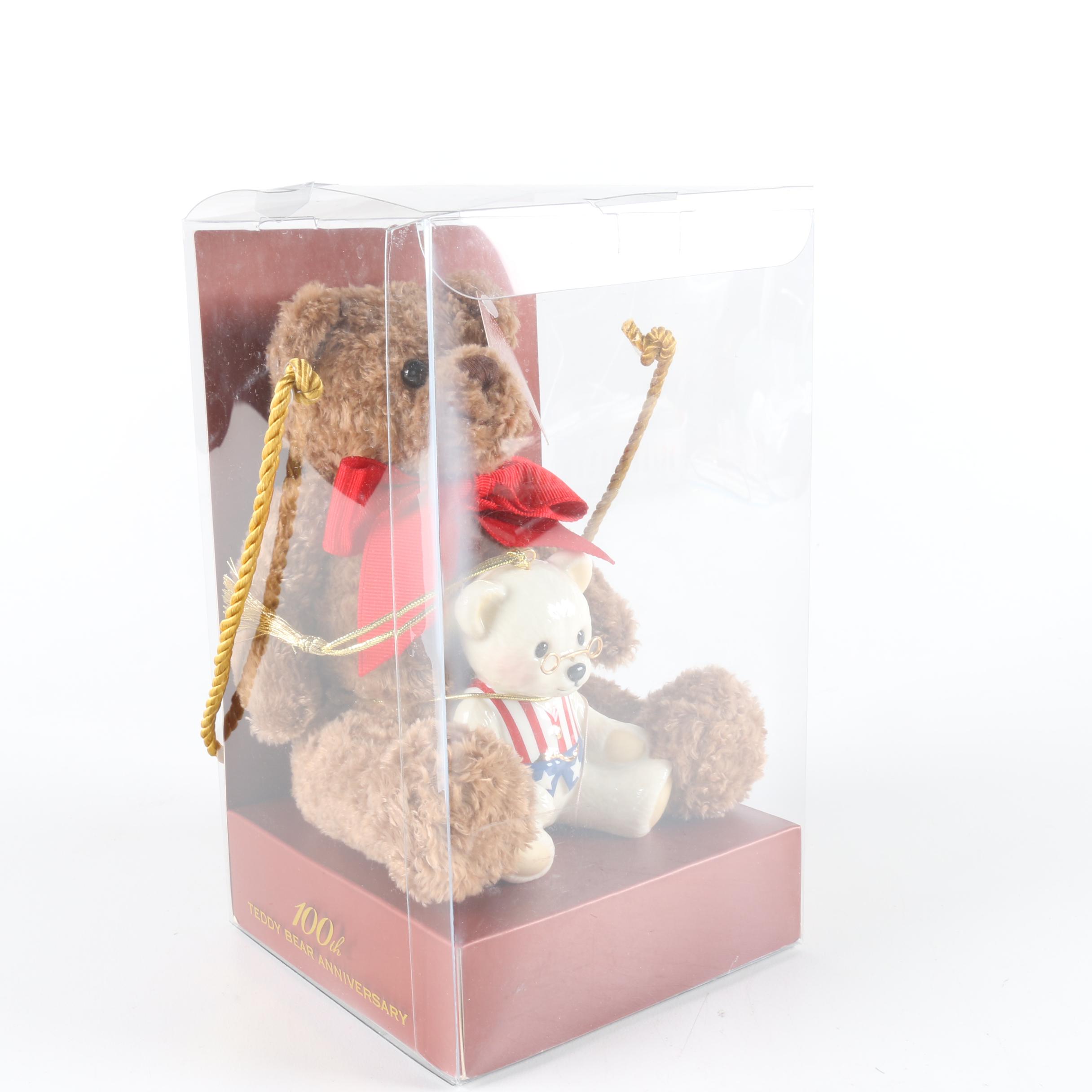 Lenox 100th Anniversary Plush Teddy Bear with Ornament