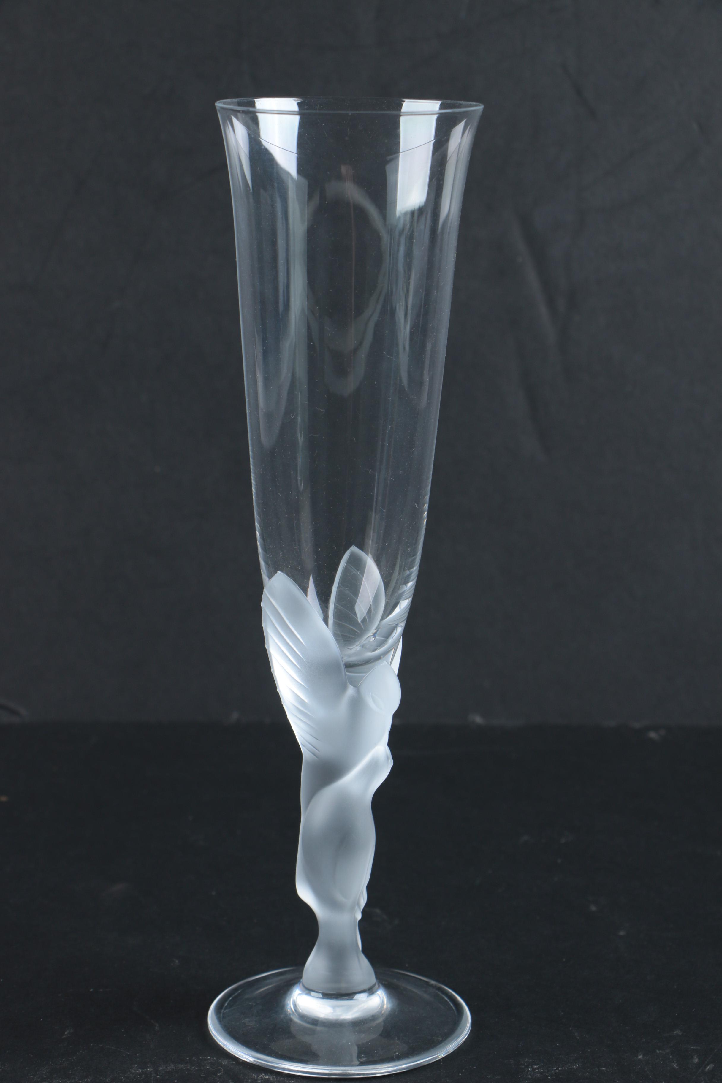 Igor Carl for Faberge "Kissing Doves" Champagne Flutes