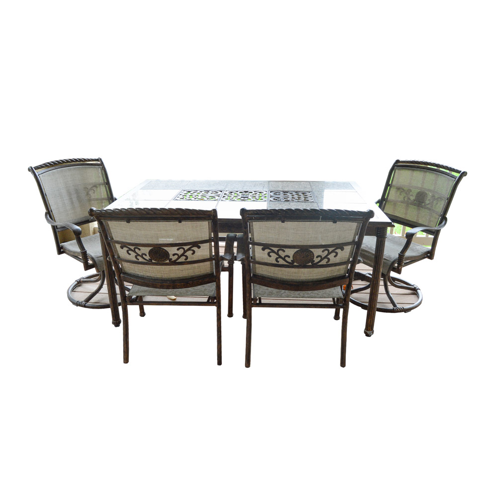 Tile Top Outdoor Table and Chairs