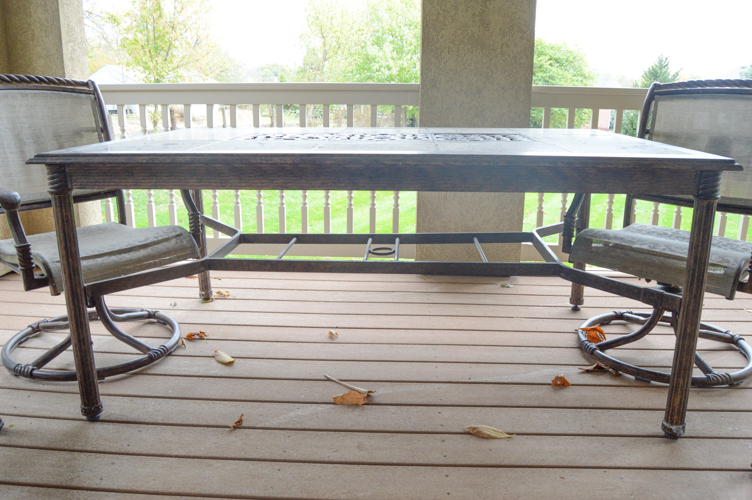 Tile Top Outdoor Table and Chairs