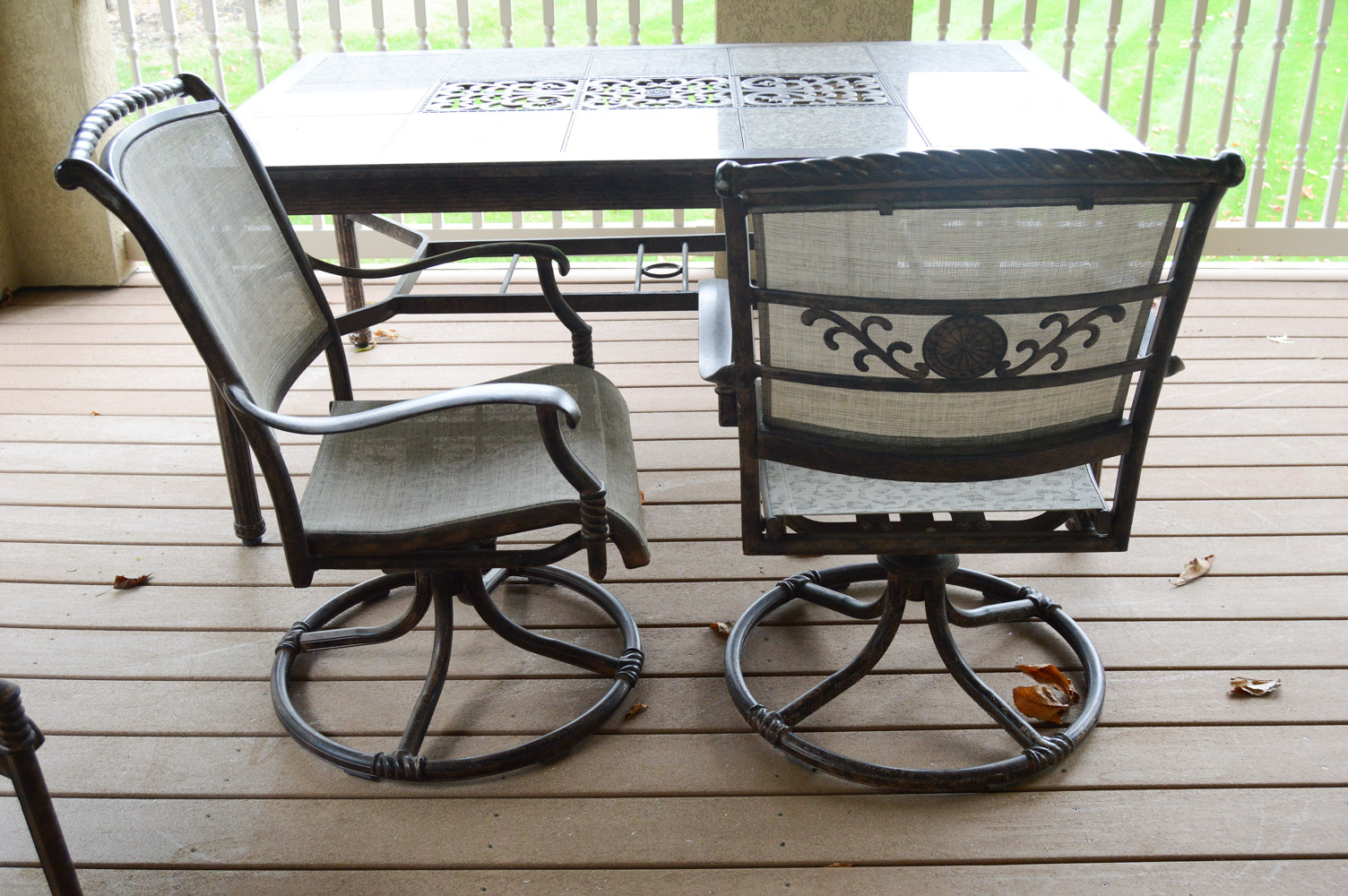 Tile Top Outdoor Table and Chairs