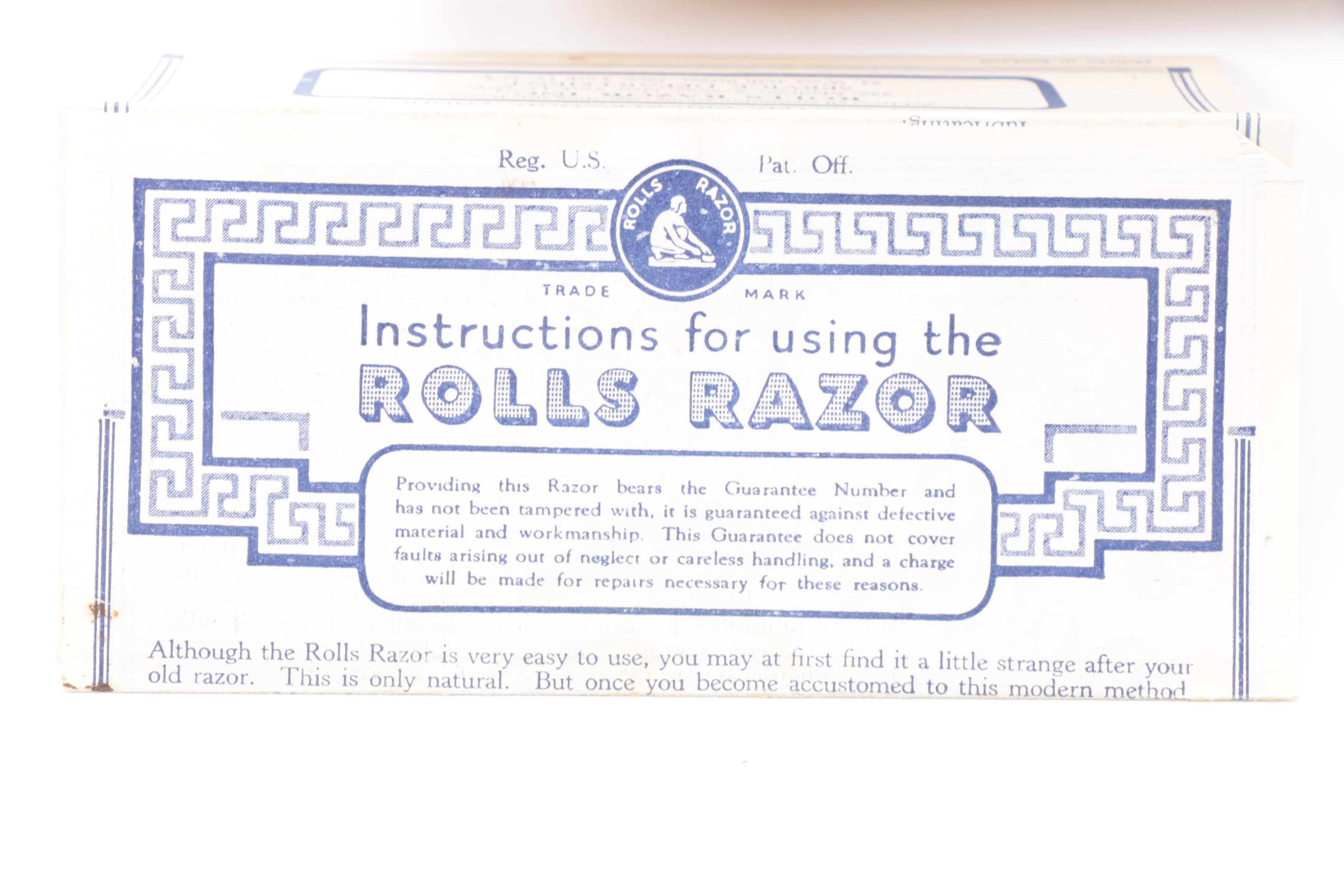 Vintage "The Traveler" Rolls Razor and Blades